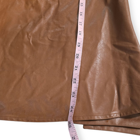 Nwt Tuckernuck Cognac Leather Faye Blouse size xs - Picture 7 of 7